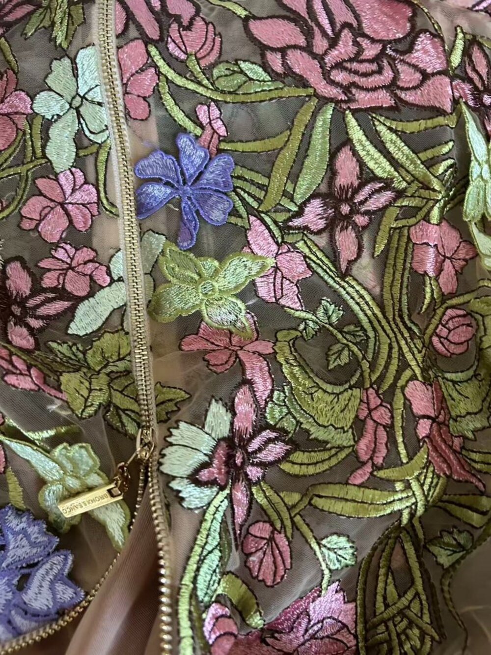 Bronx and Banco Iris Floral Maraya Strapless Ankle Dress Medium Pink Purple - Picture 8 of 11